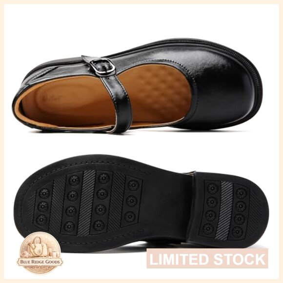 Platform Mary Jane Flats Comfortable Dressy Casual Non Slip Work Shoes - Picture 6 of 7